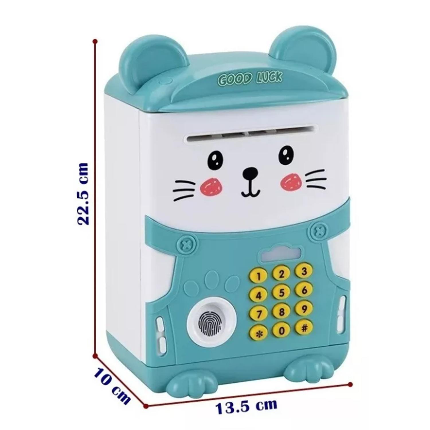 ALCANCÍA ELECTRÓNICA DECO KIDS CELESTE CAJA FUERTE INFANTIL PORTÁTIL - 3