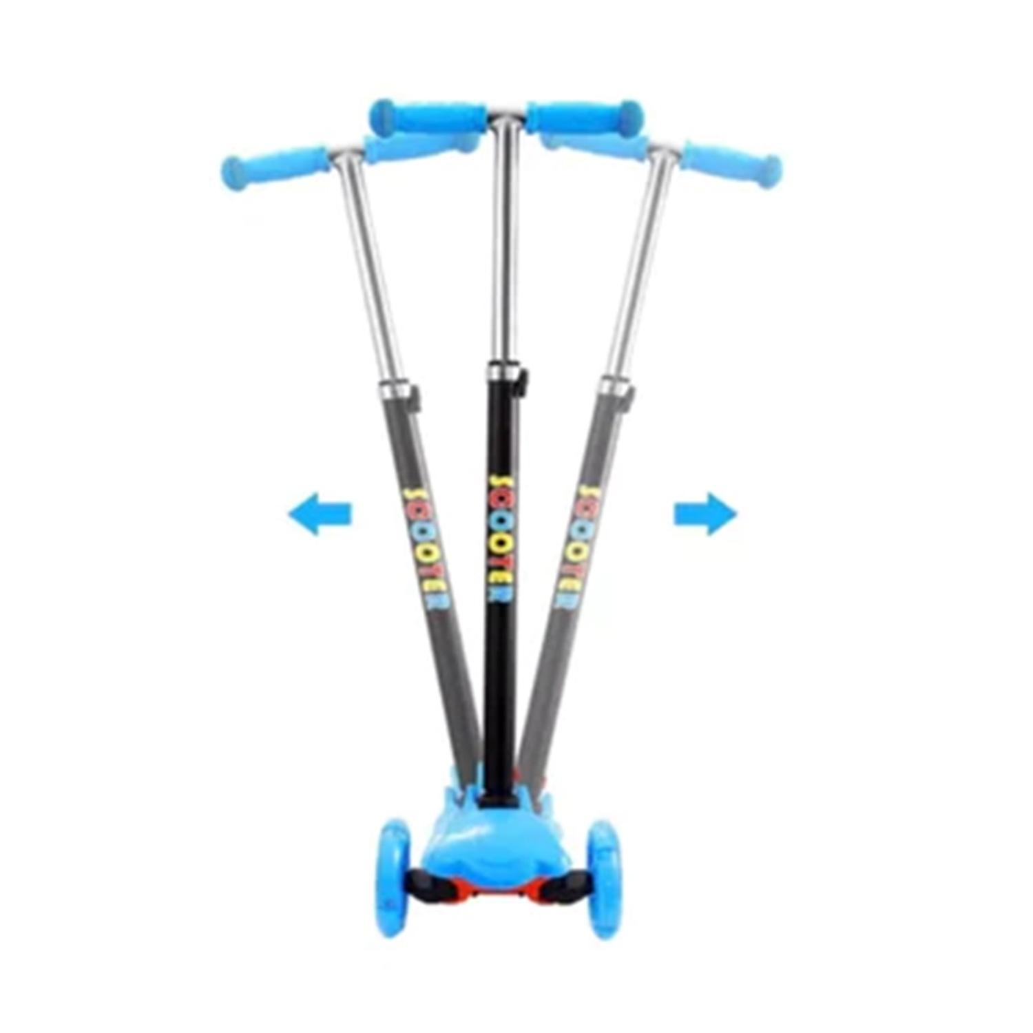 SCOOTER MONOPATÍN 4 RUEDAS LED INFANTIL REGULABLE CELESTE - 4