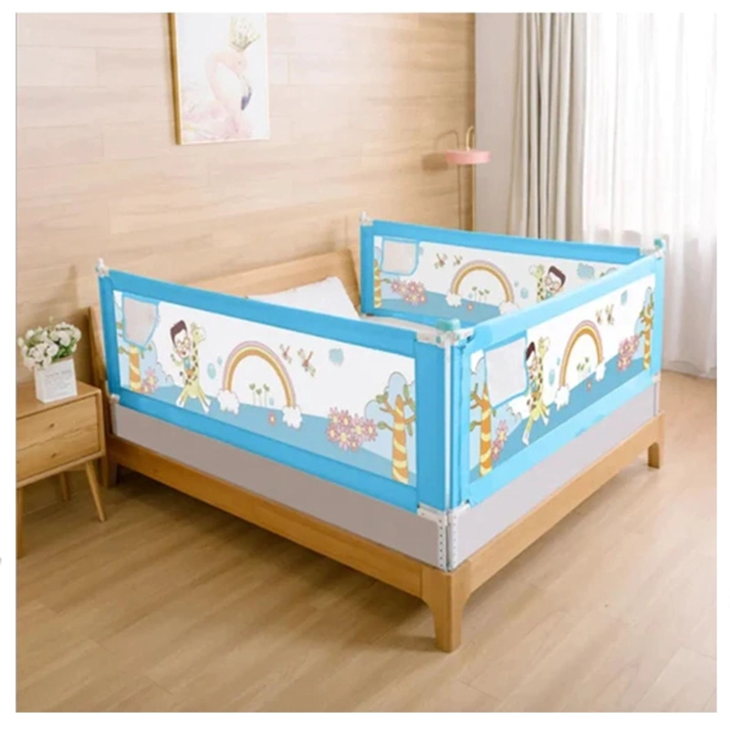 BARANDA CAMA SEGURIDAD DECO KIDS CELESTE BEBE PLEGABLE 180X82CM - 2