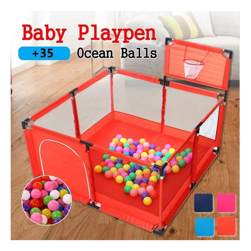 CORRAL DECO KIDS BEBÉS PISCINA JUEGO INTERACTIVO ROJO - 8