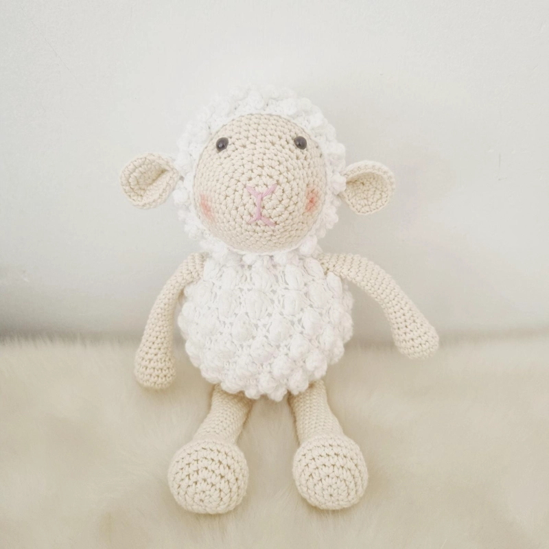 OVEJA TEJIDA BLANCA 15 CM - 1
