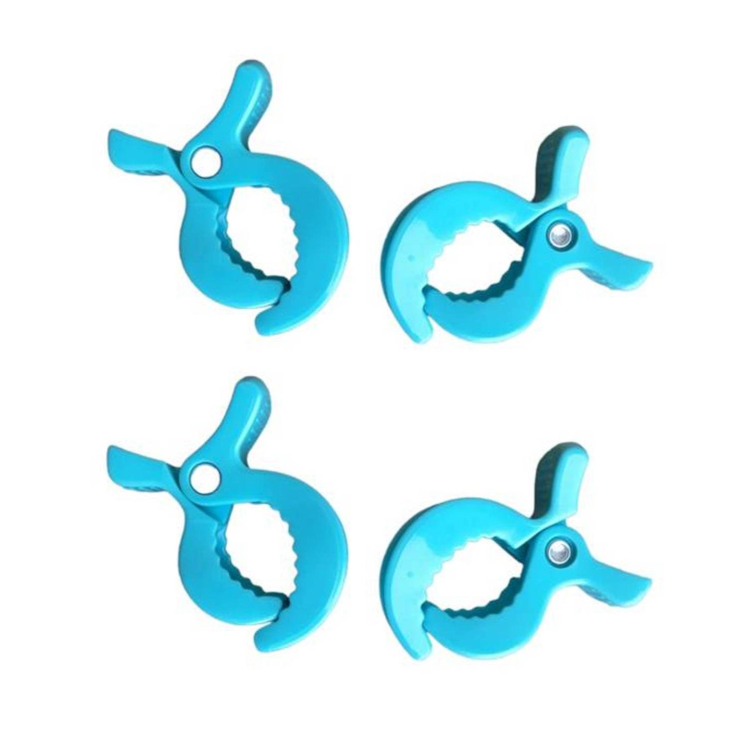 PACK 4 PINZAS PARA COCHE SUJETA TODO TURQUESA - 1