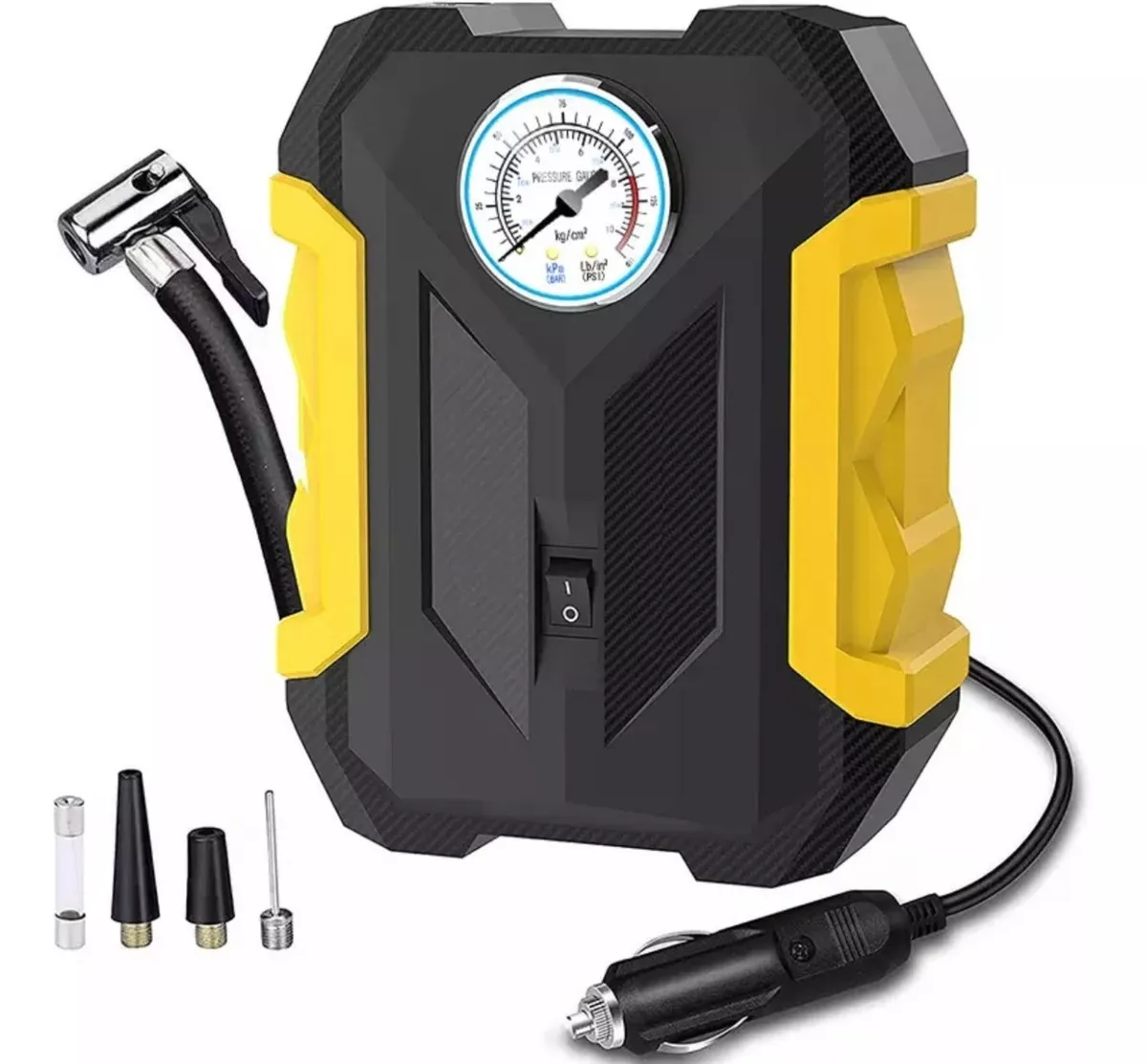 INFLADOR COMPRESOR PORTÁTIL 12V NEUMÁTICO FACIL TRASLADO - 1