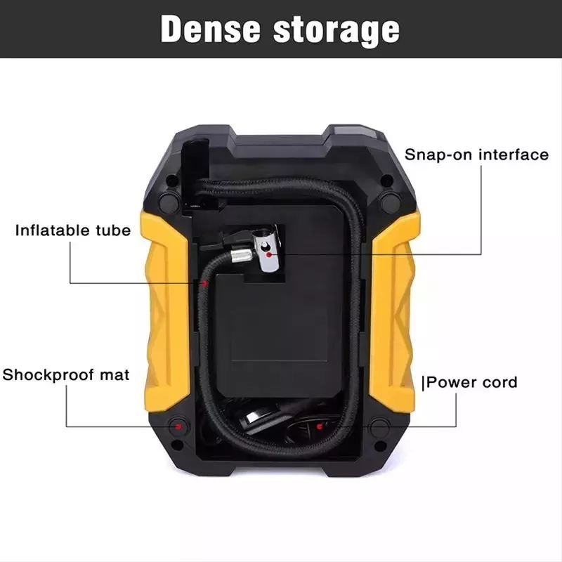 INFLADOR COMPRESOR PORTÁTIL 12V NEUMÁTICO FACIL TRASLADO - 4