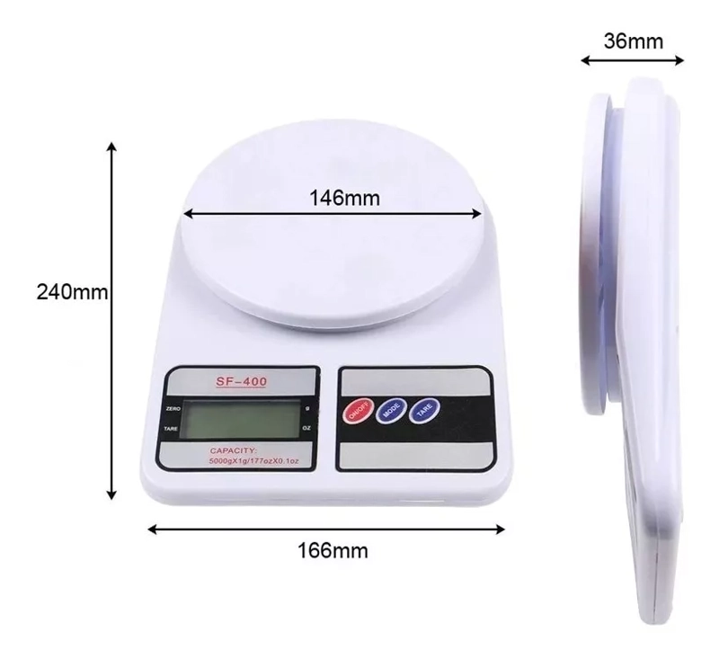 BALANZA PESA DIGITAL PARA COCINA COMERCIO 0 A 10KG - 2