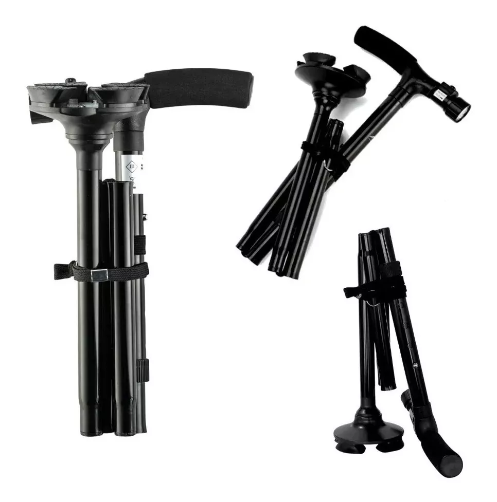 BASTÓN MAGIC PLEGABLE ORTOPÉDICOS CON LUZ LED 4 APOYOS - 4