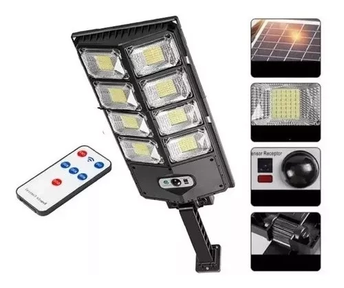 LÁMPARA SOLAR FOCO 200 W ALTA POTENCIA CON SENSOR CONTROL - 1