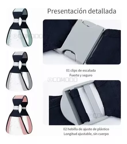 PORTABEBÉ FULAR CANGURO ERGONÓMICO. NEGRO - 5