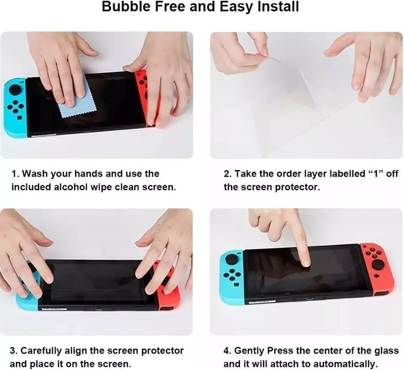 LÁMINAS PROTECTORAS NINTENDO SWITCH / OLED VIDRIO TEMPLADO - 4