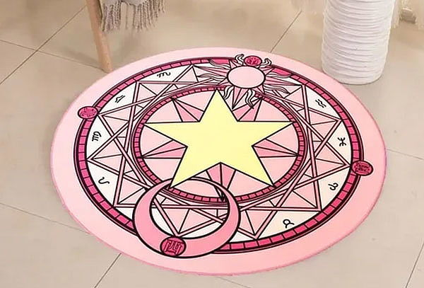 ALFOMBRA 80ROSA CONTEMPORÁNEA MODERNA ROSADA SAKURA CARD CAPTOR 80 CM - 2
