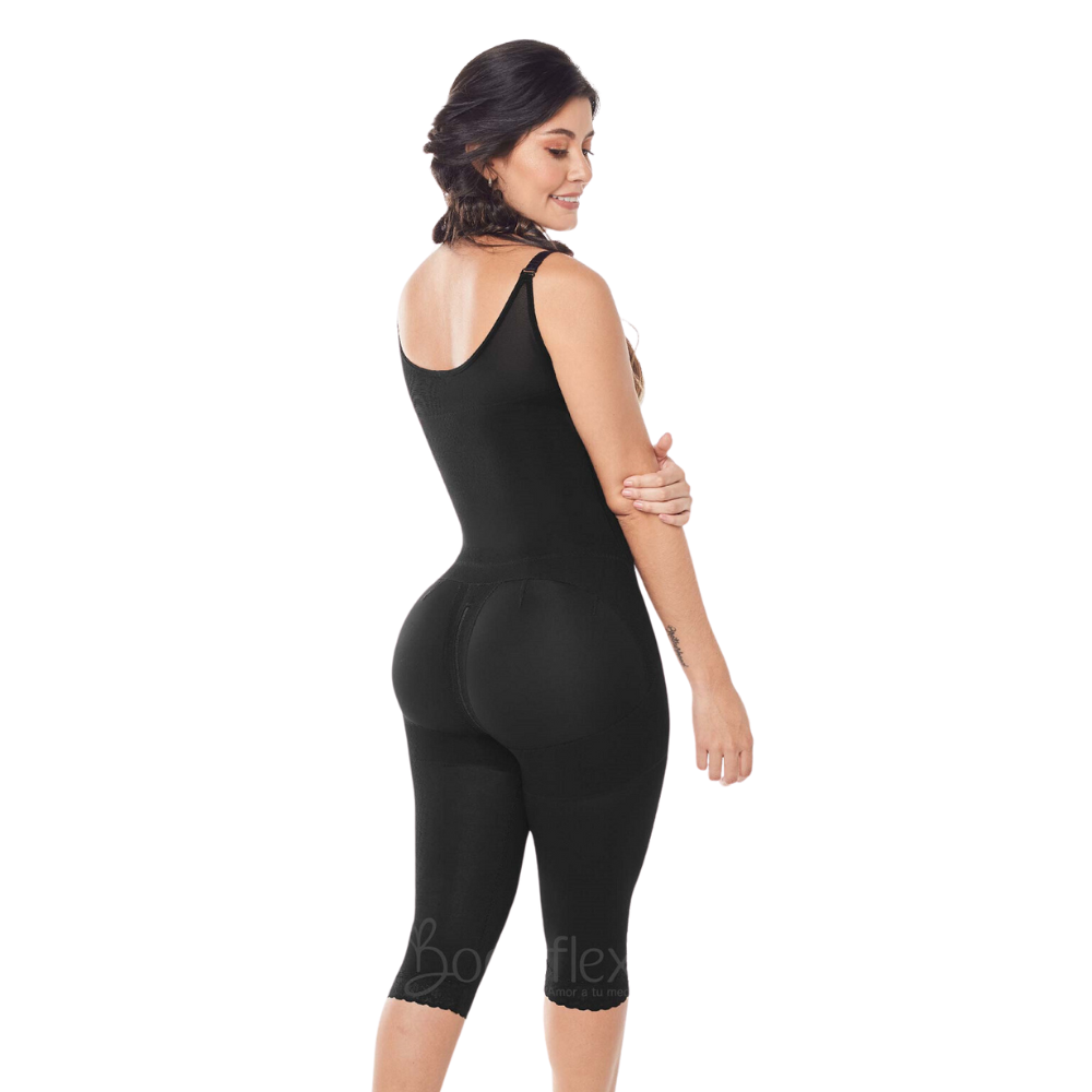 FAJA COLOMBIANA PIERNA CAPRI CON REFUERZO ABDOMINAL BODYFLEX 5028R - 2