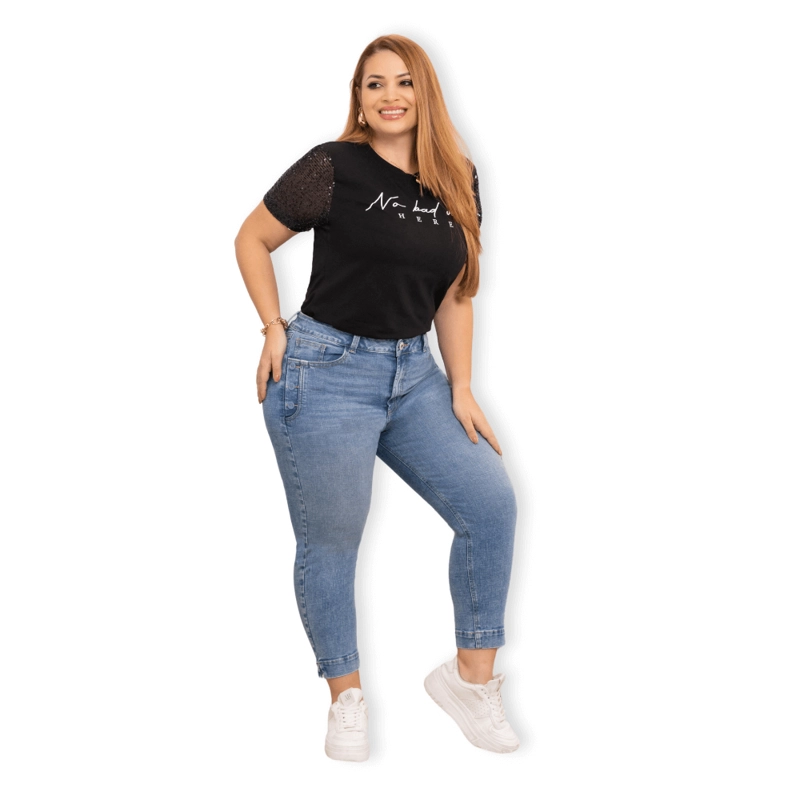 JEANS CAPRI AZUL CLARO MUJER TALLA GRANDE – COLOMBIANO P22125823 - 3