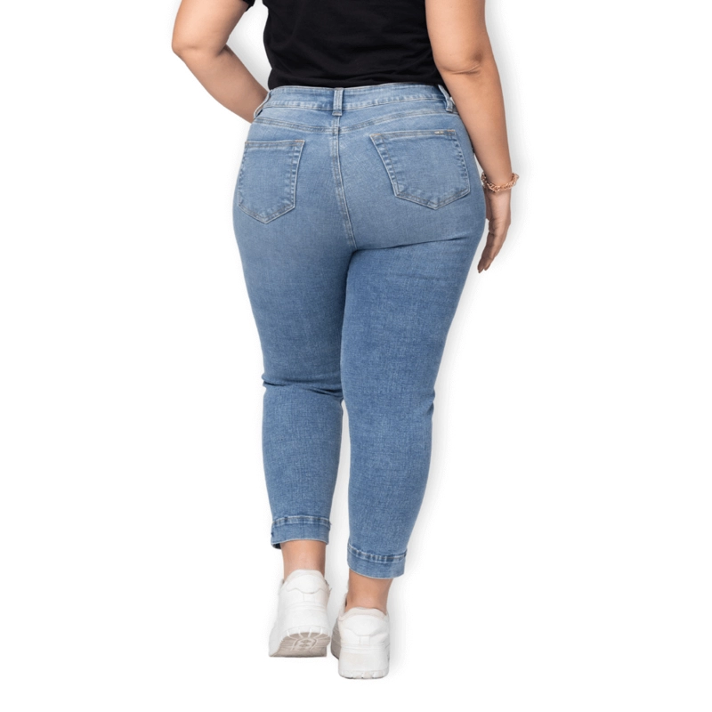 JEANS CAPRI AZUL CLARO MUJER TALLA GRANDE – COLOMBIANO P22125823 - 4