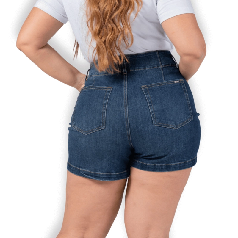 SHORT MUJER TALLA GRANDE TIRO ALTO COLOMBIANO ELASTICADO - P32097118 - 2