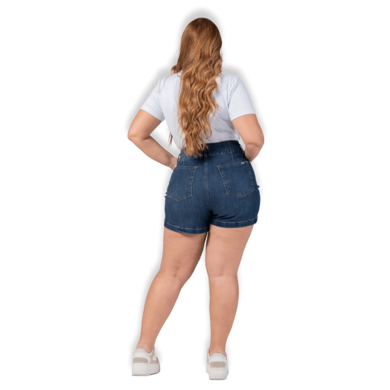 SHORT MUJER TALLA GRANDE TIRO ALTO COLOMBIANO ELASTICADO - P32097118 - 3