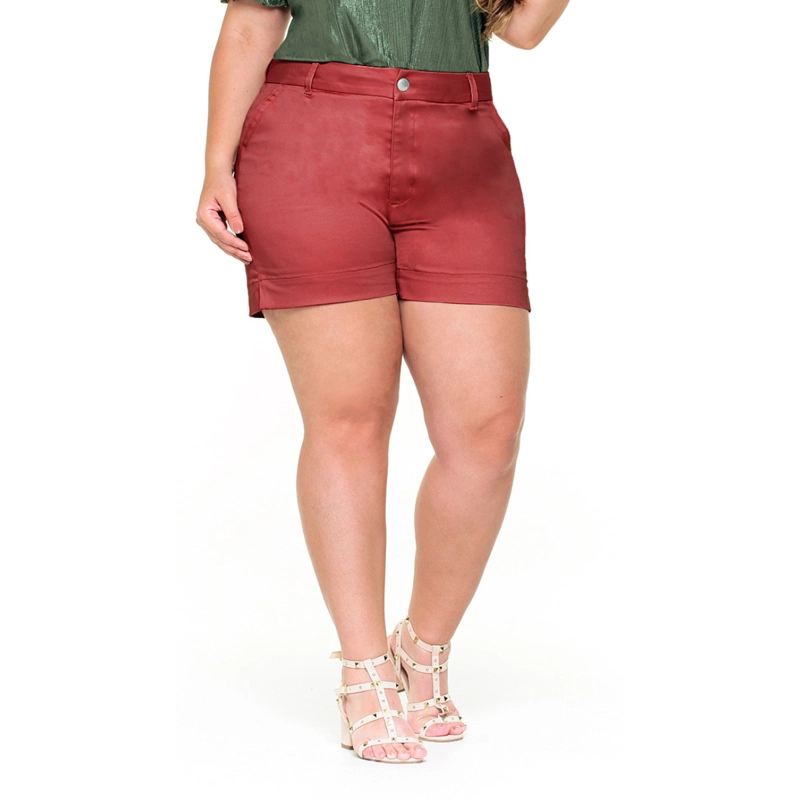 SHORT TALLA GRANDE MUJER ALGODON - ELASTICADO COLOMBIANO P2415 - 1