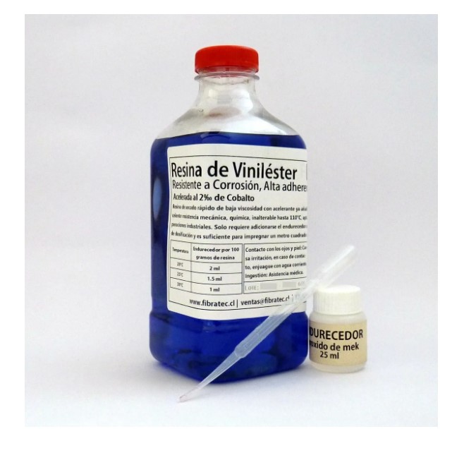 RESINA VINILESTER 1 KG. INCLUYE ENDURECEDOR Y DOSIFICADOR! - 2