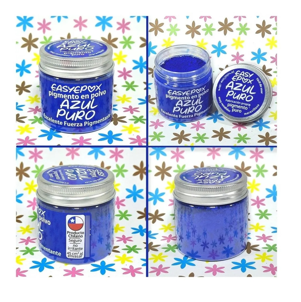 PIGMENTO FIBRATEC AZUL PURO RESINA EPOXICA ARTE VELAS JABONES - 2
