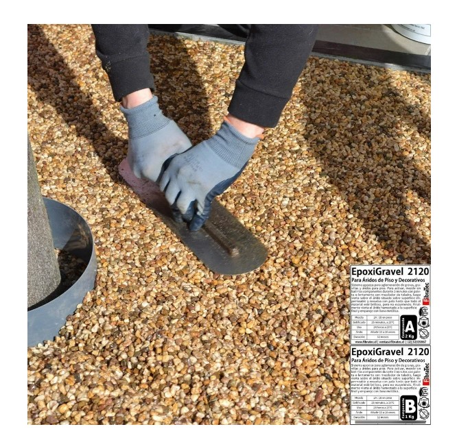 RESINA FIBRATEC NUDE EPOXICA P GRAVILLA CUARZO Y PIEDRAS BELLAS JARDIN - 2