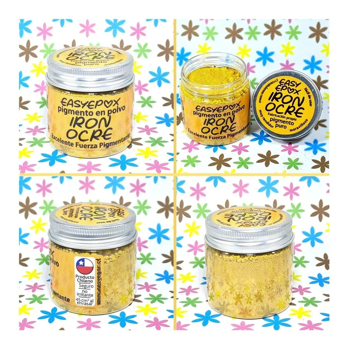 PIGMENTO FIBRATEC AMARILLO TIERRA RESINA EPOXICA VELAS JABONES - 2
