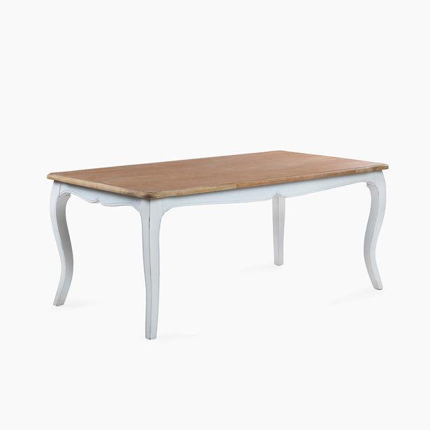 MESA COMEDOR VITTORIA RECTANGULAR BLANCA + 6 SILLAS RETRO BLANCAS - 3