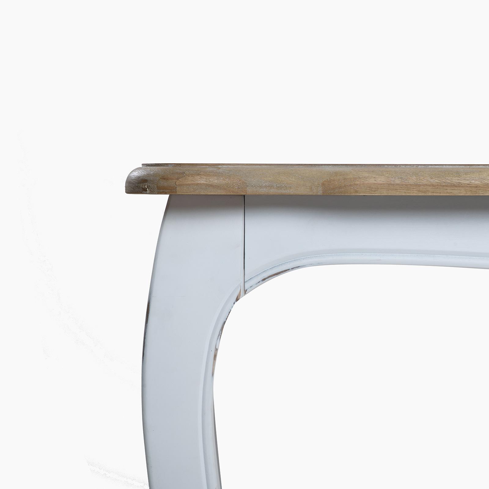 MESA COMEDOR VITTORIA RECTANGULAR BLANCA + 6 SILLAS RETRO BLANCAS - 5