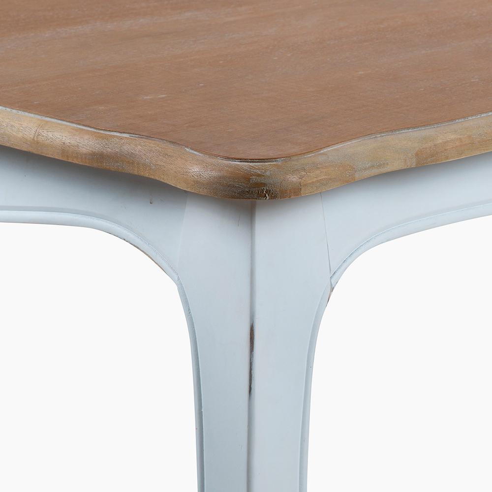 MESA COMEDOR VITTORIA RECTANGULAR BLANCA + 6 SILLAS RETRO BLANCAS - 6
