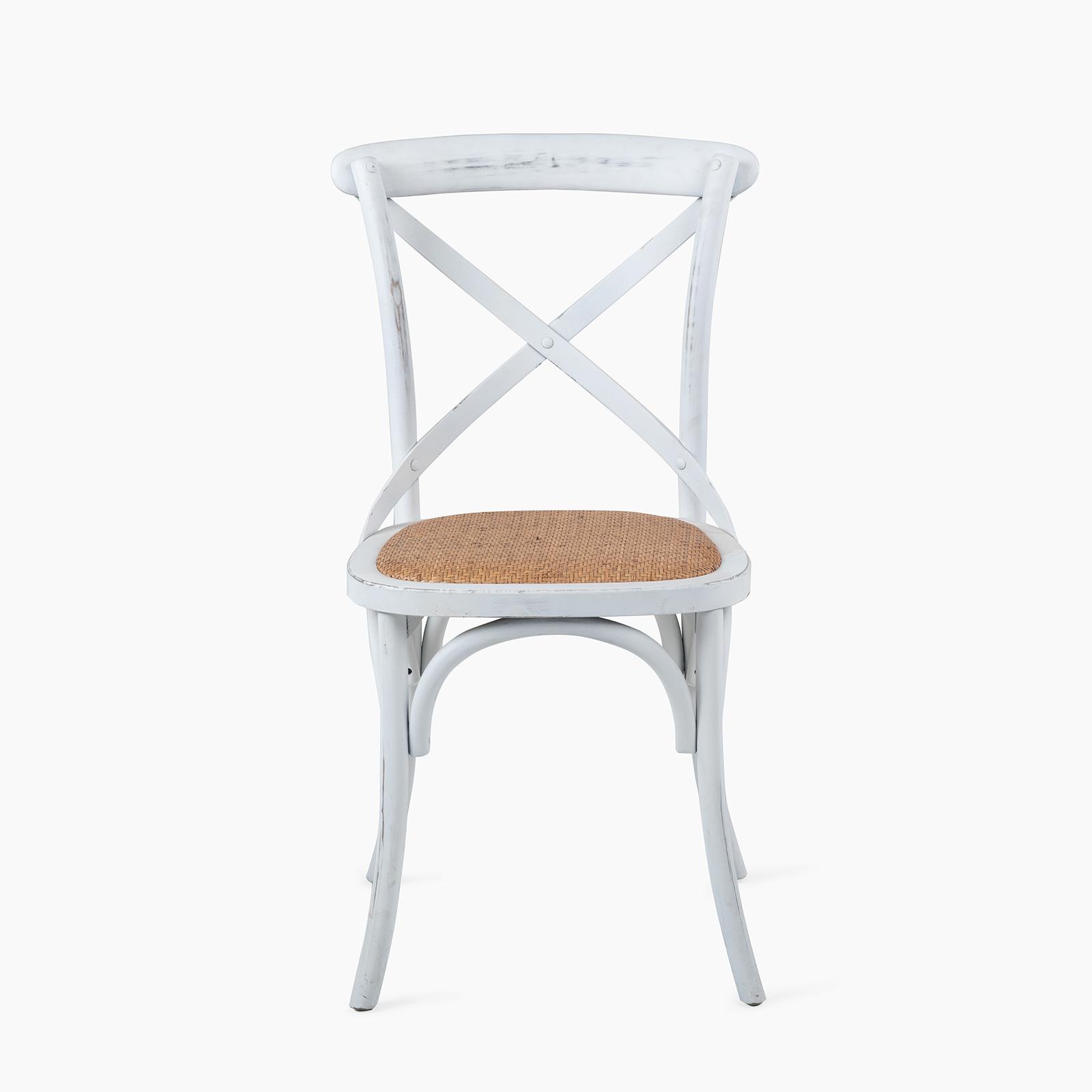 MESA COMEDOR VITTORIA RECTANGULAR BLANCA + 6 SILLAS RETRO BLANCAS - 7