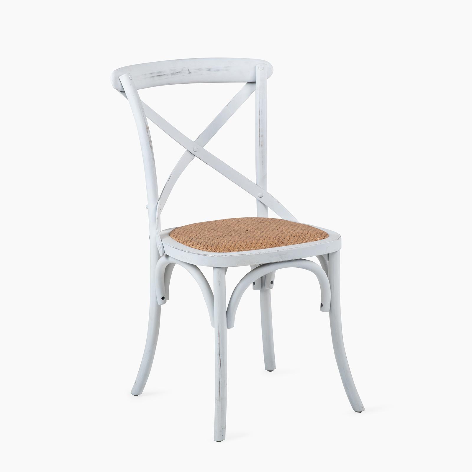 MESA COMEDOR VITTORIA RECTANGULAR BLANCA + 6 SILLAS RETRO BLANCAS - 8
