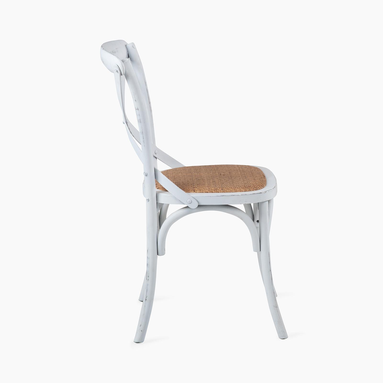 MESA COMEDOR VITTORIA RECTANGULAR BLANCA + 6 SILLAS RETRO BLANCAS - 9