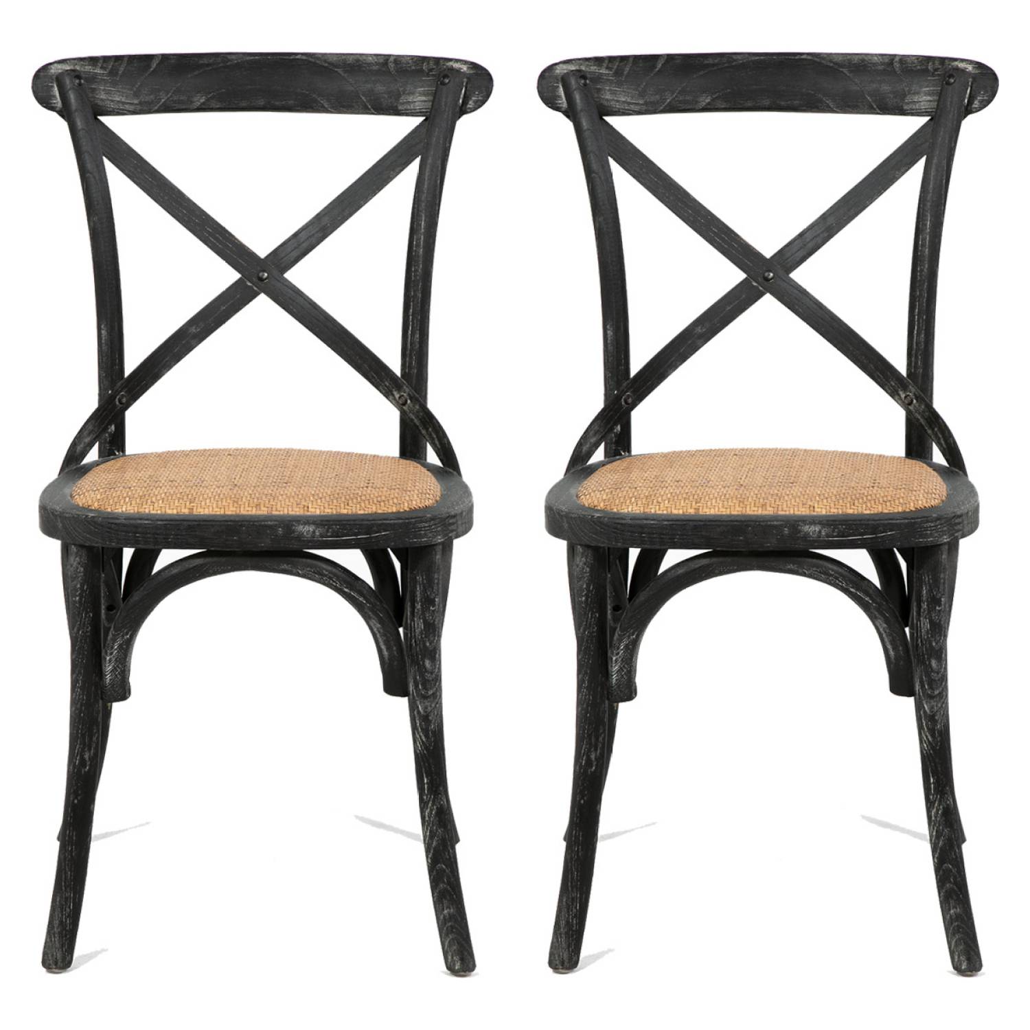 SILLAS SPAZZIO RETRO 1 CUERPO NEGRA PACK X2 - 2