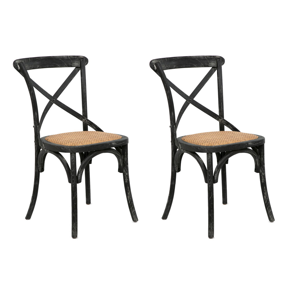 SILLAS SPAZZIO RETRO 1 CUERPO NEGRA PACK X2 - 4