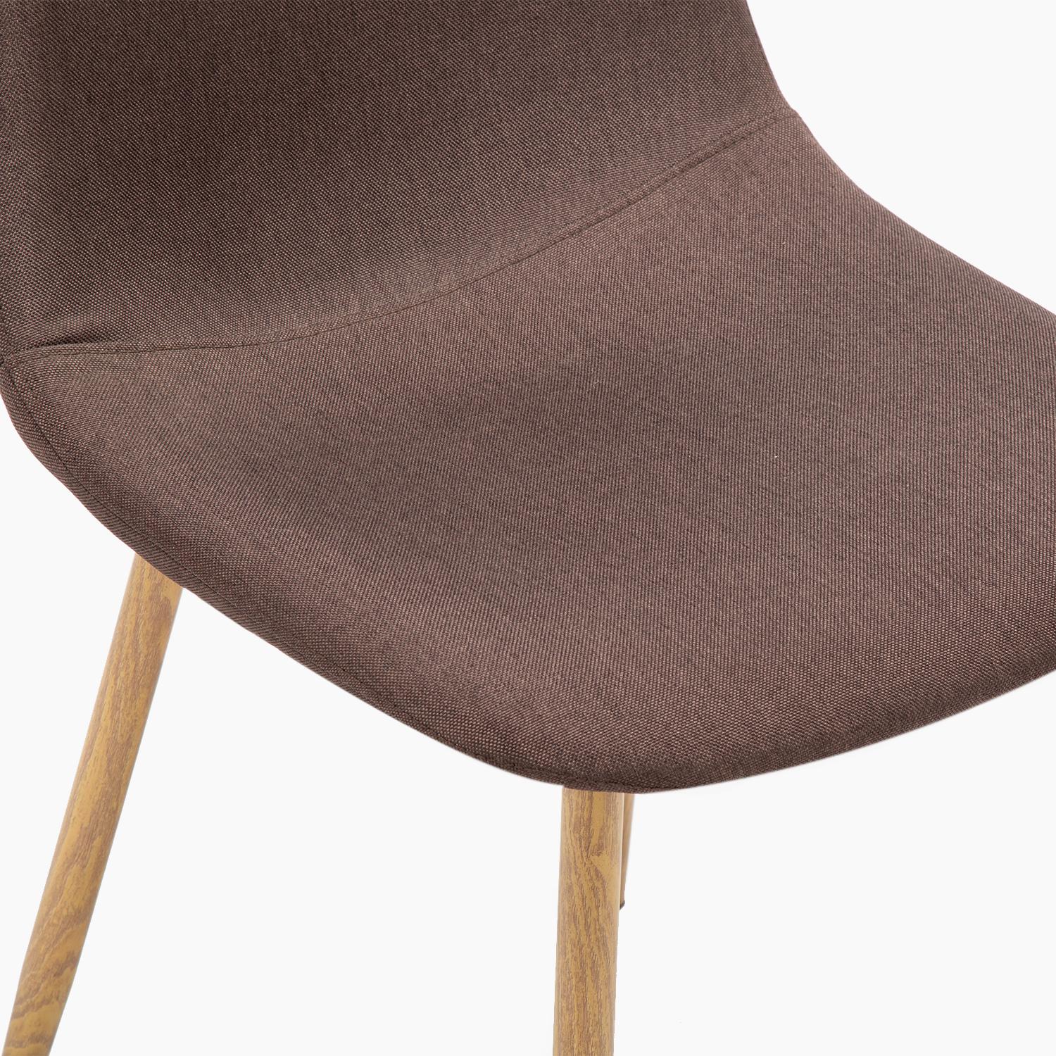 JUEGO COMEDOR MESA CROSS NATURAL + 6 SILLAS CROSS NATURAL / CAFÉ - 9