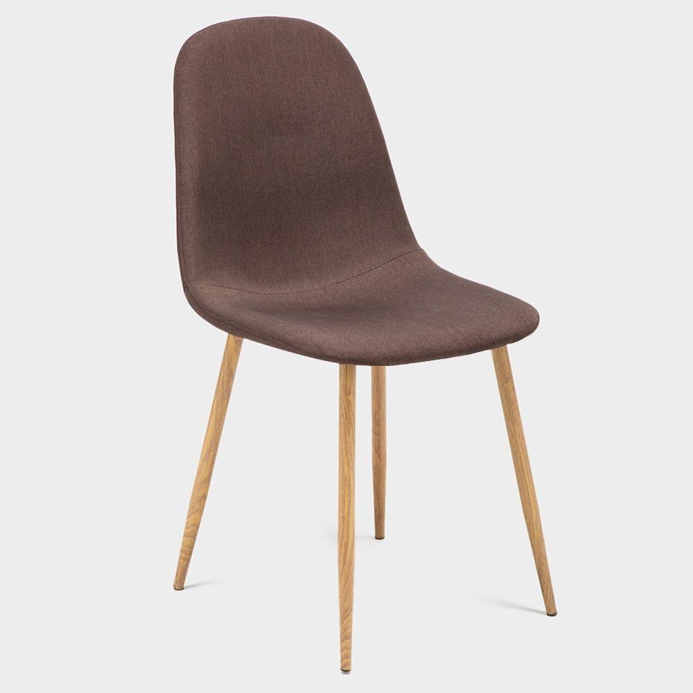 JUEGO COMEDOR MESA JOCKEY NATURAL + 6 SILLAS CROSS NATURAL / CAFÉ - 4