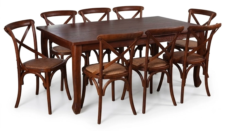 JUEGO COMEDOR MESA RETRO CAFÉ + 8 SILLAS RETRO CAFÉ MATE - 2