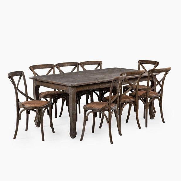 JUEGO COMEDOR MESA RETRO ALBAYALDE + 8 SILLAS RETRO ALBAYALDE - 2
