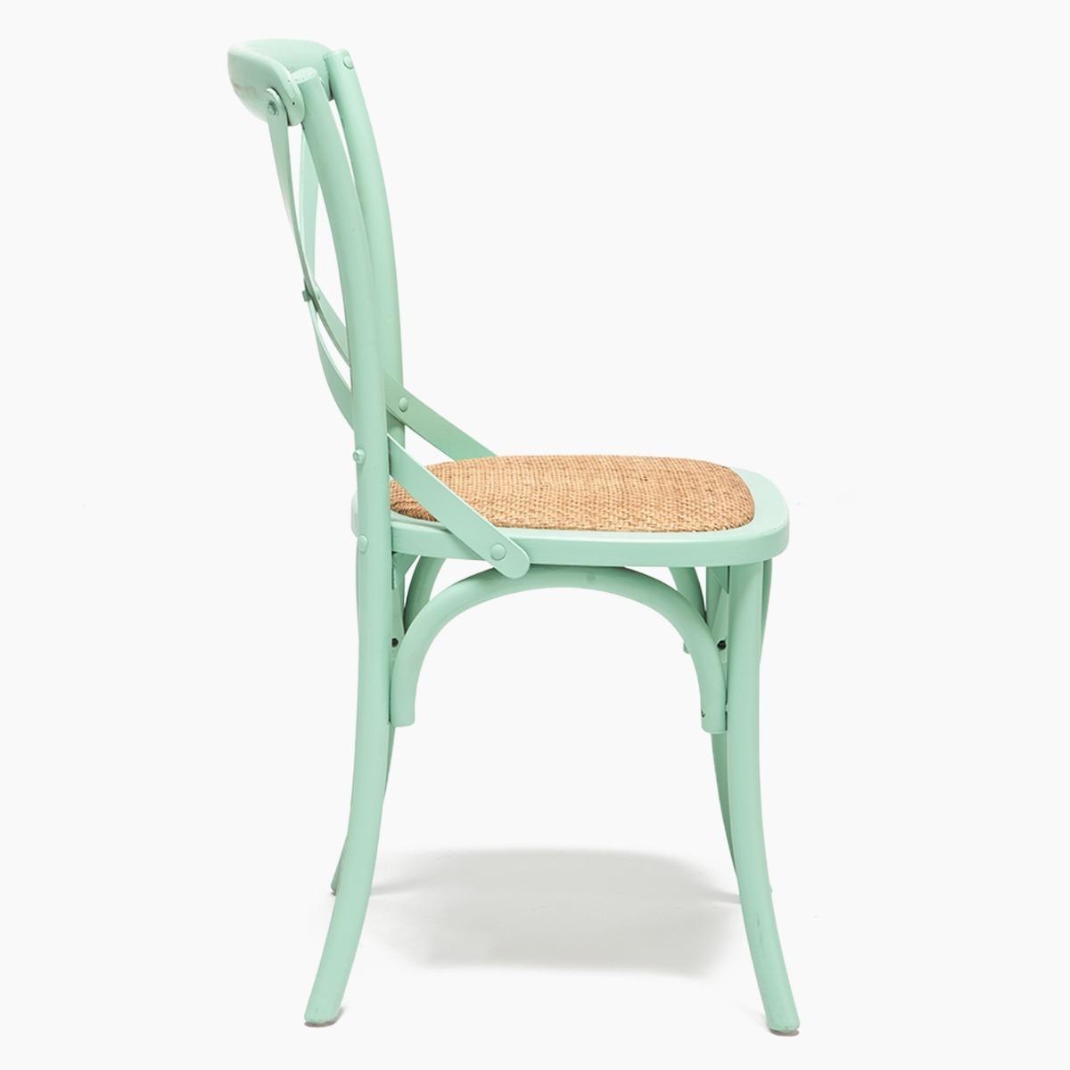 SILLAS SPAZZIO RETRO VERDE AGUA 44X50X89 CM PACK X2 - 4