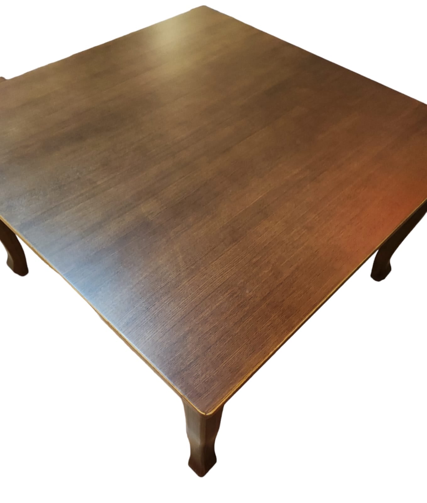 MESA COMEDOR RETRO CUADRADA CAFÉ MATE 130X130X75 CM - 3