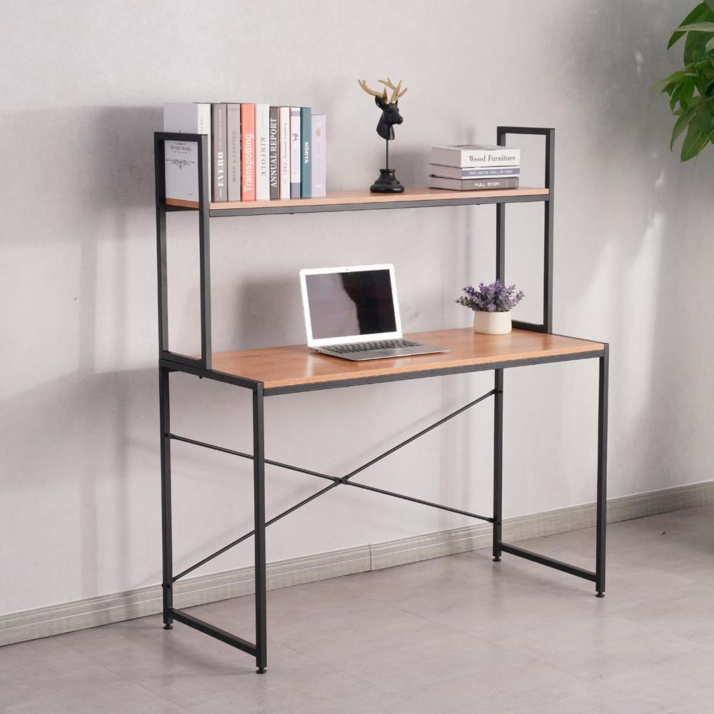 ESCRITORIO SPAZZIO IRON LINE NATURAL 120X48X135 CM METAL - 2