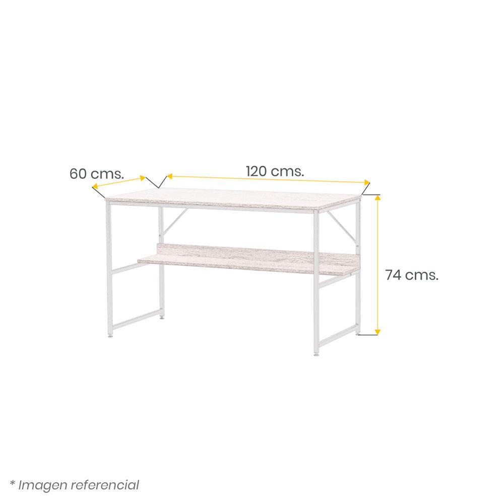 ESCRITORIO SPAZZIO IRON LINE NATURAL 120X60X75 CM METAL - 6