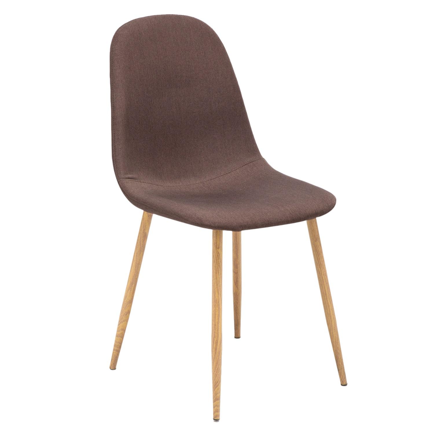 KIT SPAZZIO CROSS NUDE 2 SILLAS NATURAL CAFÉ 44X50X89 CM - 2