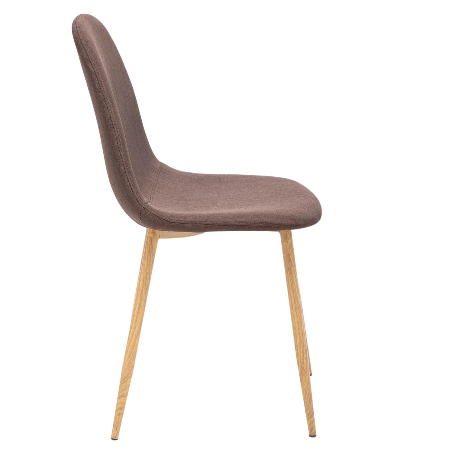 KIT SPAZZIO CROSS NUDE 2 SILLAS NATURAL CAFÉ 44X50X89 CM - 3