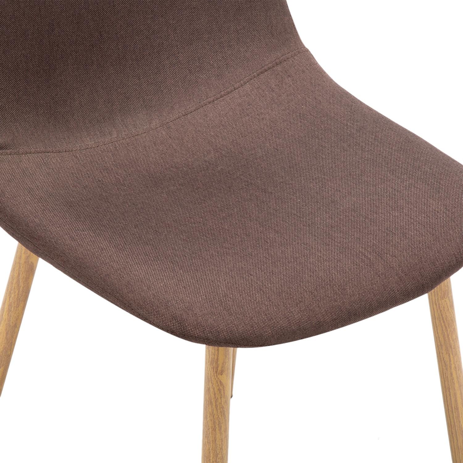 KIT SPAZZIO CROSS NUDE 2 SILLAS NATURAL CAFÉ 44X50X89 CM - 4