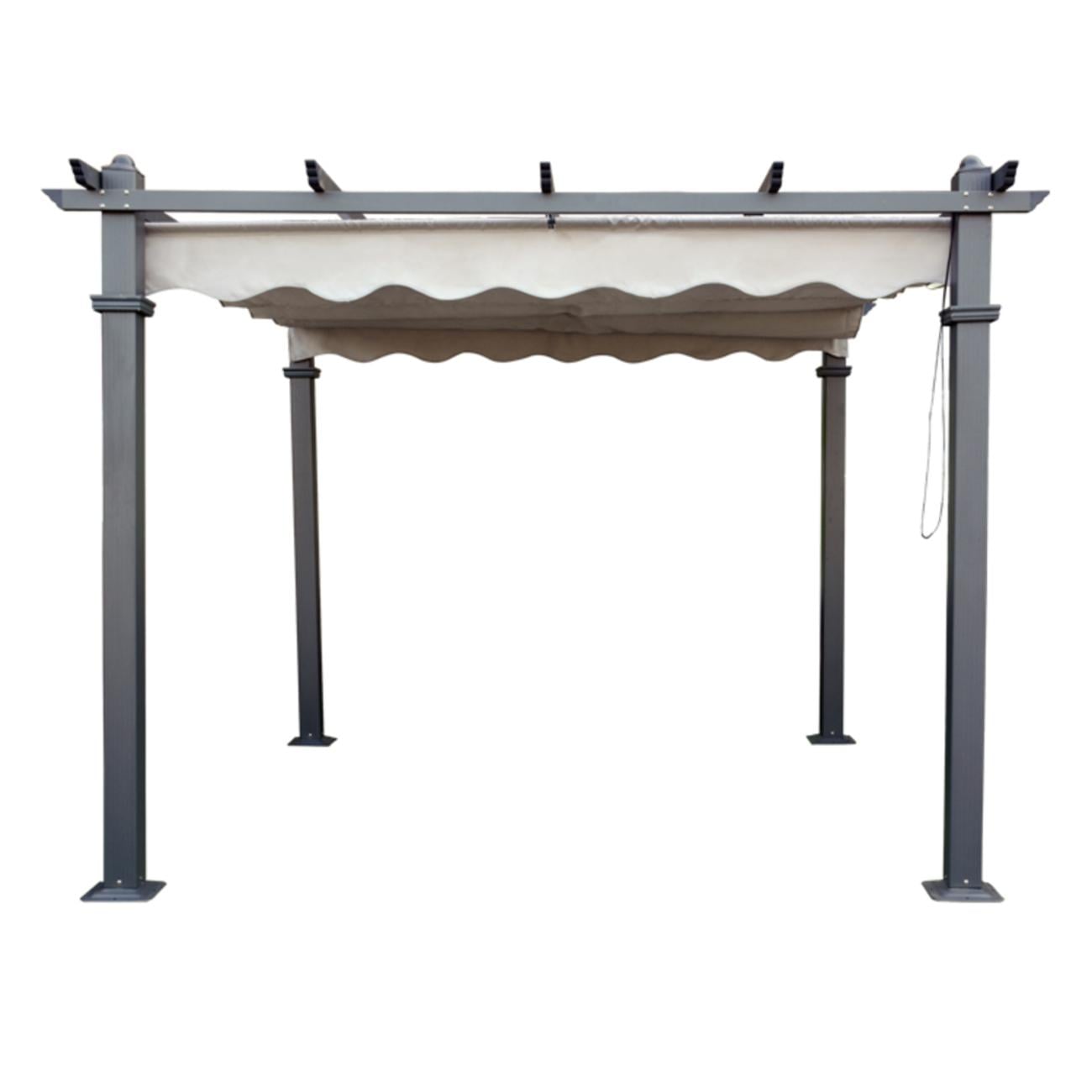 TOLDO SPAZZIO ROMA CRUDO GAZEBO RETRÁCTIL 3.40MTS - 2