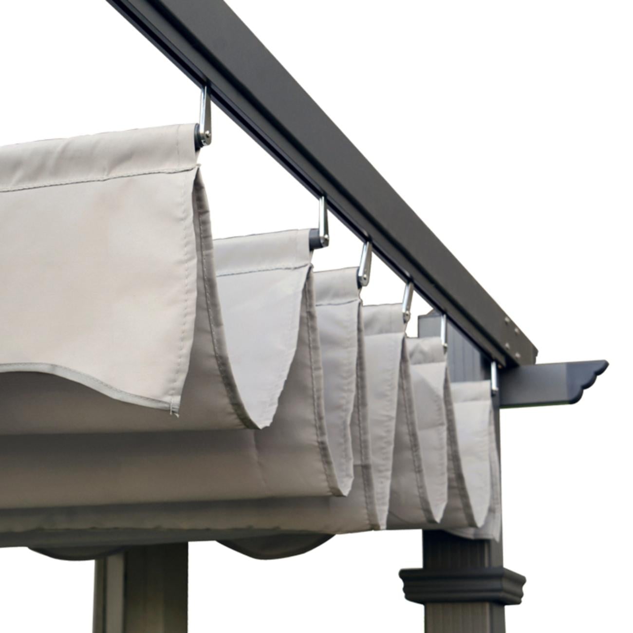 TOLDO SPAZZIO ROMA CRUDO GAZEBO RETRÁCTIL 3.40MTS - 4