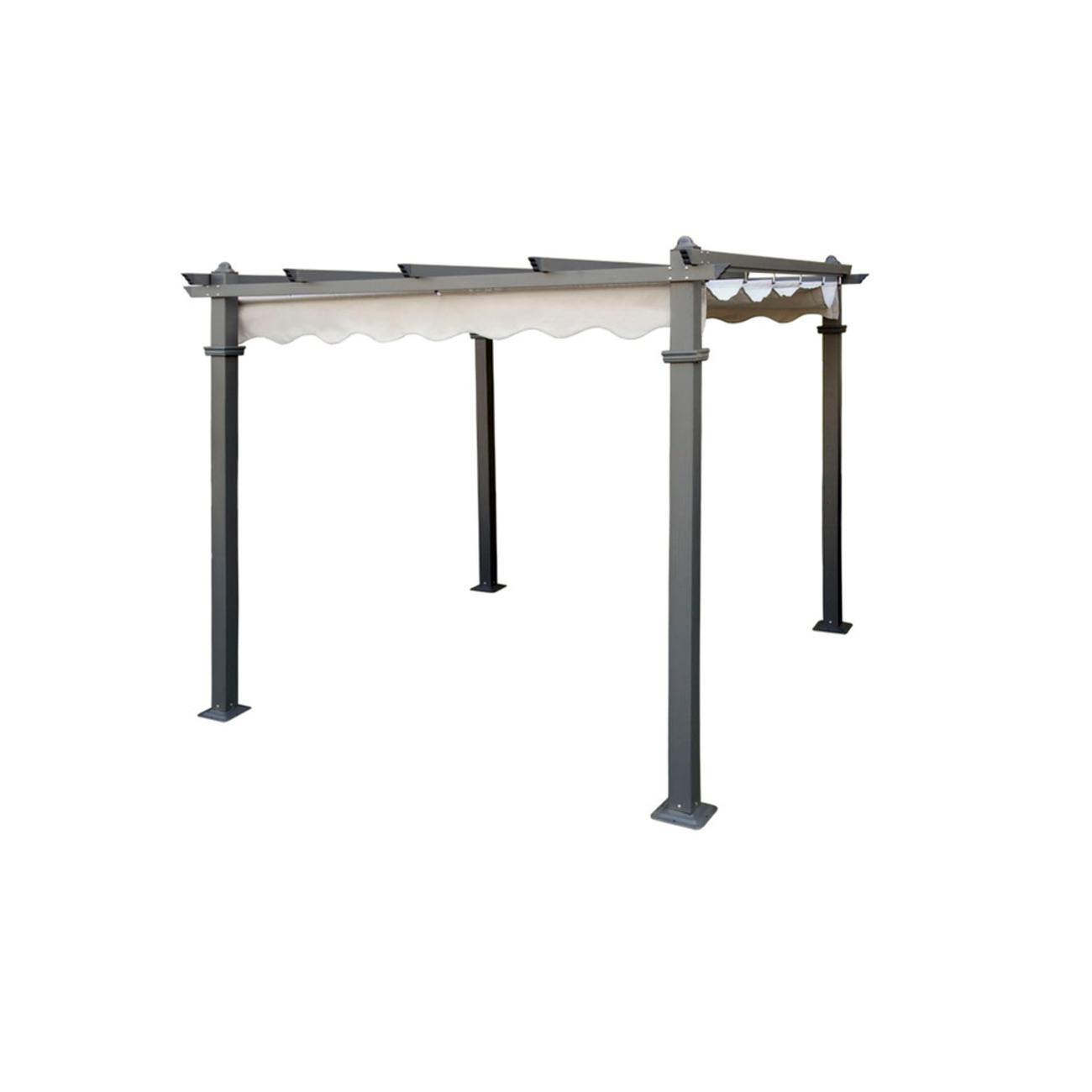 TOLDO SPAZZIO ROMA CRUDO GAZEBO RETRÁCTIL 3.40MTS - 5