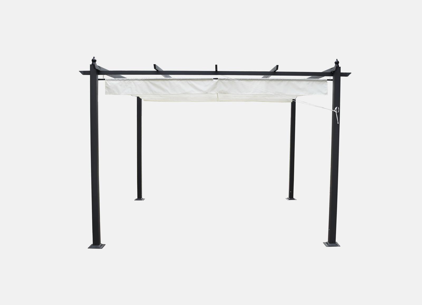TOLDO SPAZZIO ROMA CRUDO GAZEBO RETRÁCTIL 3.40MTS - 7