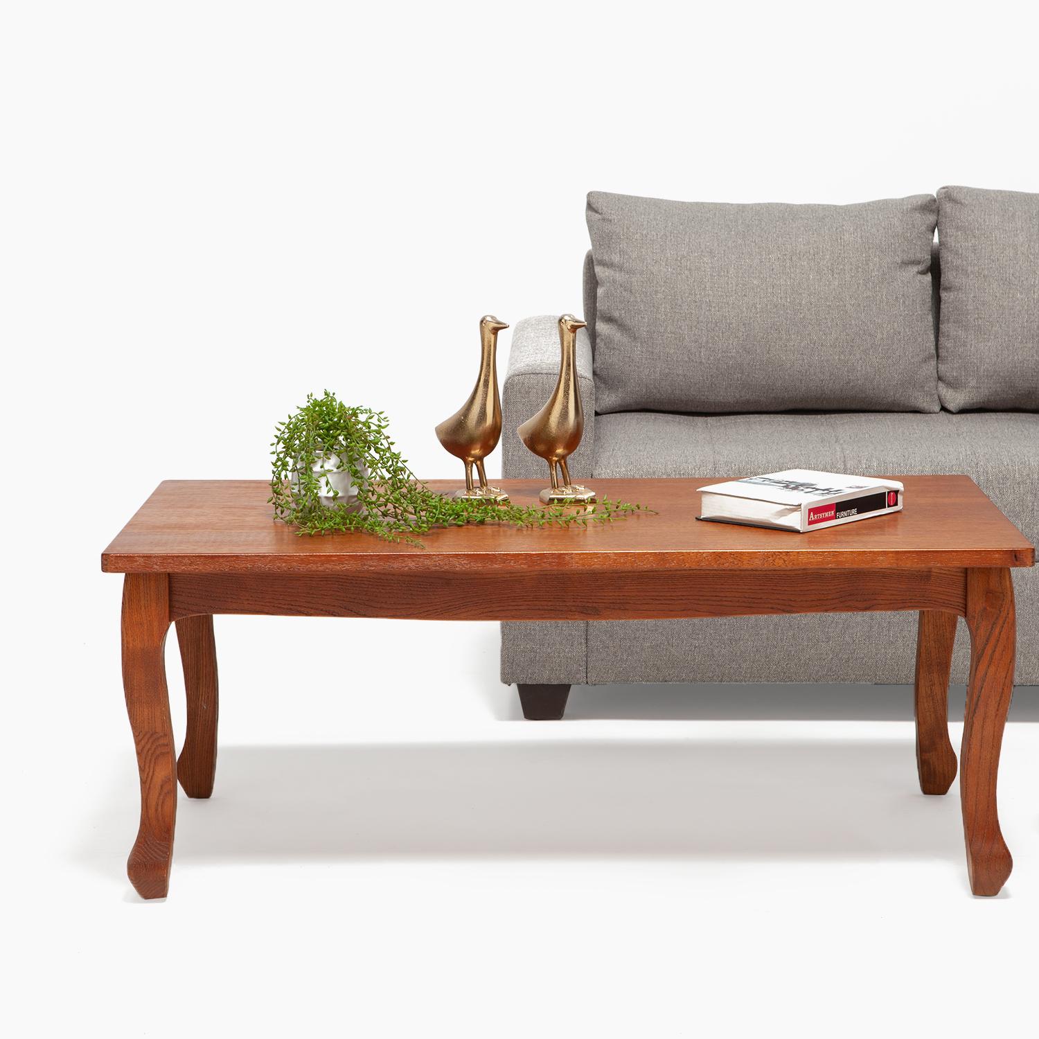 MESA CENTRO RETRO CAFÉ MATE 130X70CMS - 7