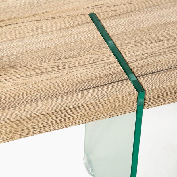 MESA CENTRO SPAZZIO TECHNIQUE RECTANGULAR NATURAL 120X60X38 CM VIDRIO - 4