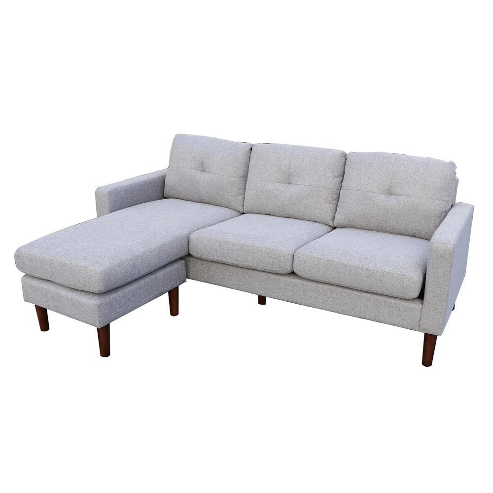 SECCIONAL SPAZZIO NEW APOLO GRIS CLARO 197X140X73 CM - 2